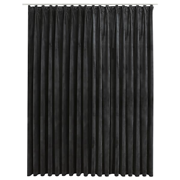 vidaXL pimendav kardin konksudega, samet, antratsiithall, 290 x 245 cm