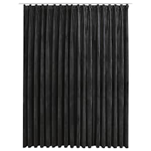 Zatemňovací závěs s háčky sametový antracitový 290 x 245 cm - obrázek 2