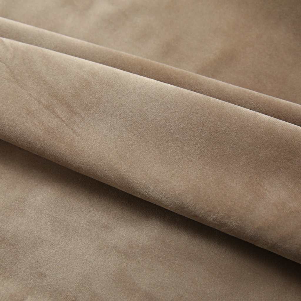 Thumbnail - vidaXL Verdunkelungsvorhänge mit Haken 2 Stk. Samt Beige 140x225 cm