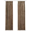 vidaXL pimendavad kardinad 2 tk konksudega, samet, beež, 140 x 245 cm