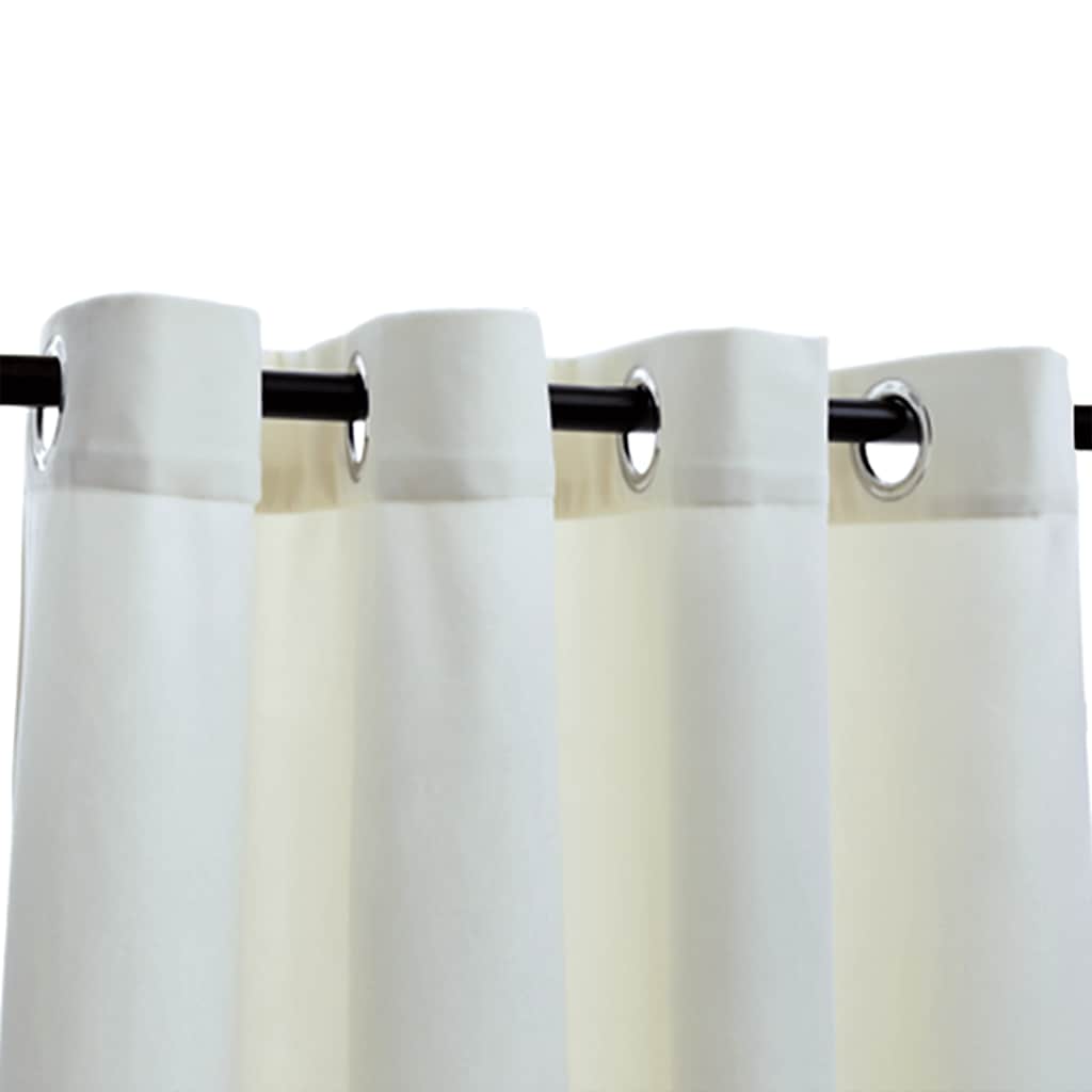 

vidaXL Gordijn verduisterend met ringen 2 st 140x175 cm fluweel crème