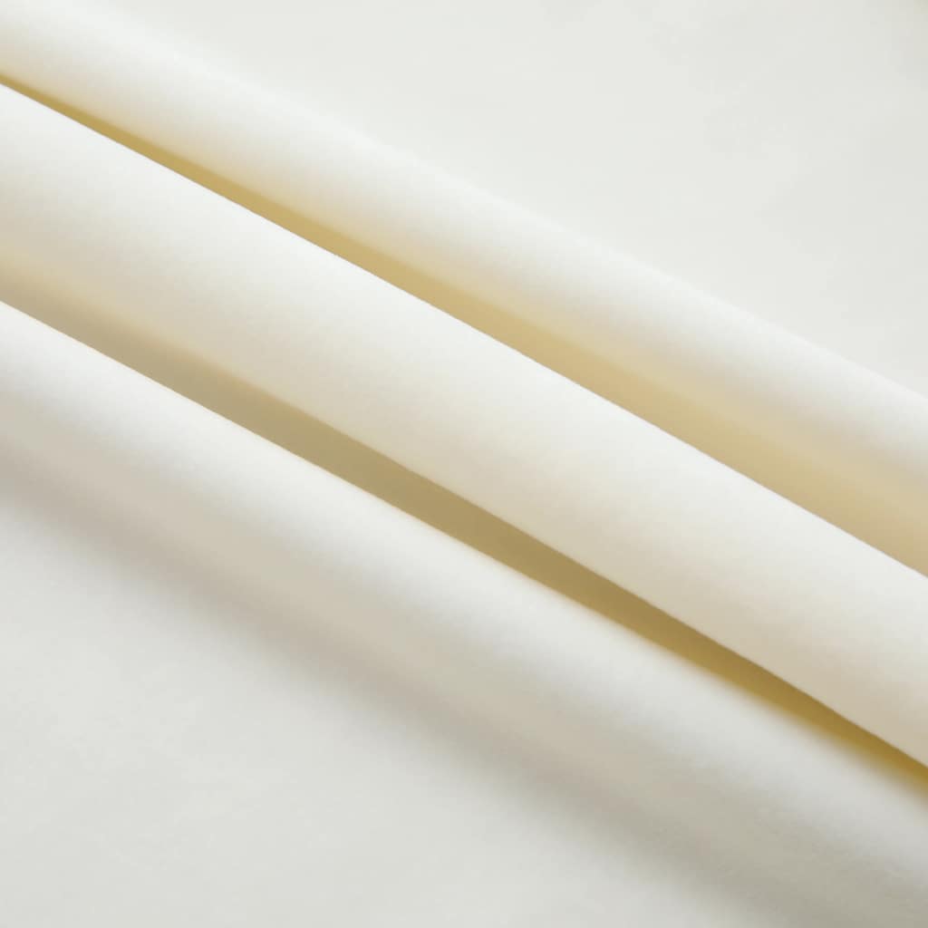 

vidaXL Gordijn verduisterend met haken 290x245 cm fluweel crème