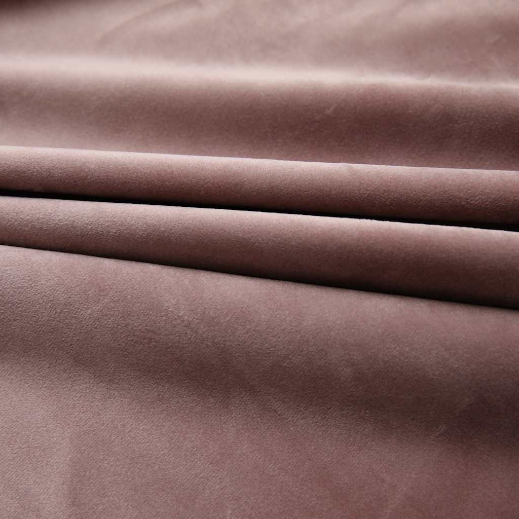 

vidaXL Gordijnen verduisterend 2 st met haken 140x175 cm fluweel roze