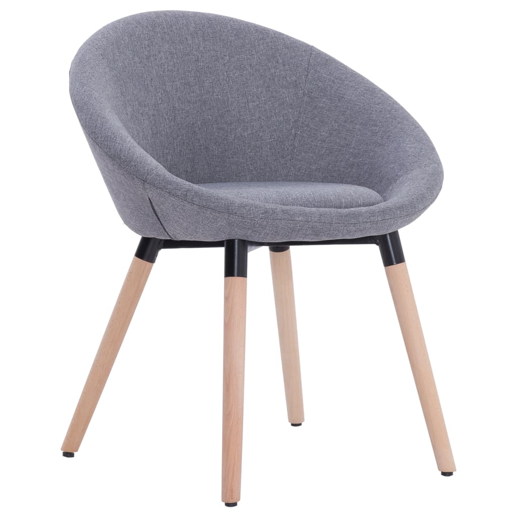 

vidaXL Eetkamerstoelen 4 st stof lichtgrijs
