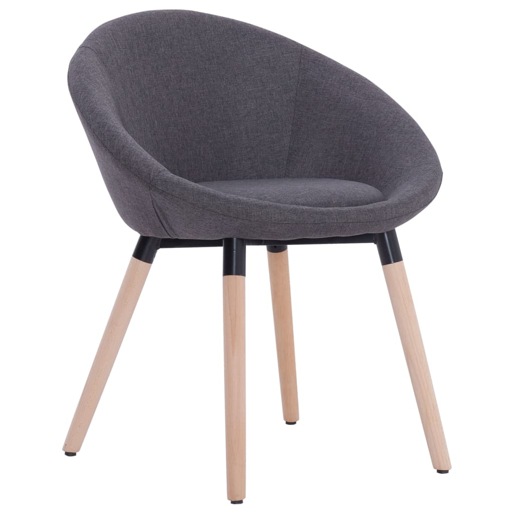 

vidaXL Eetkamerstoelen 4 st stof donkergrijs