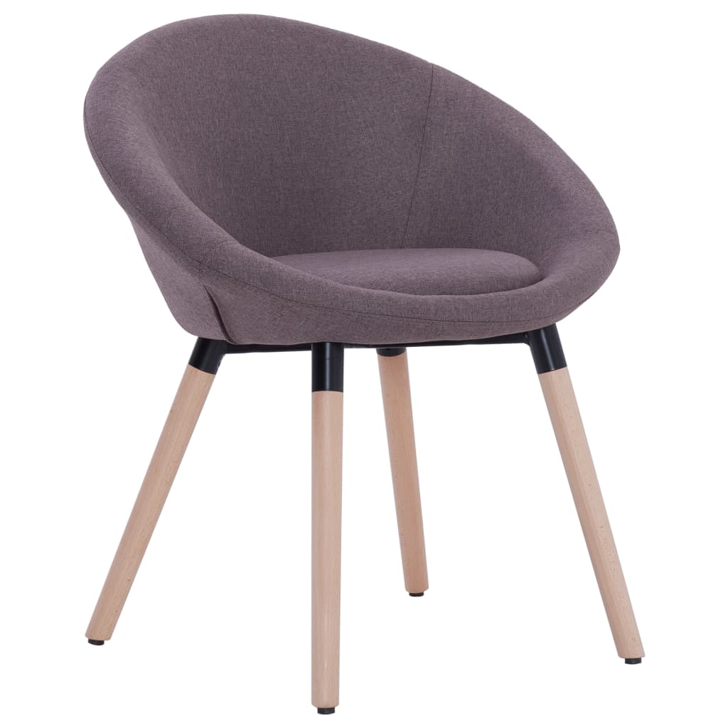 vidaXL Eetkamerstoelen 4 st draaibaar stof taupe