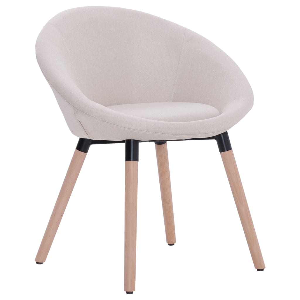 

vidaXL Eetkamerstoelen 6 st stof crème