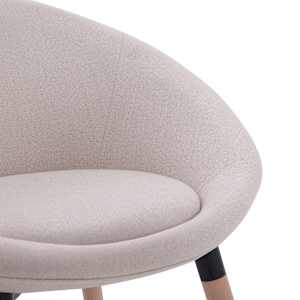 Jídelní židle 6 ks krémové textil - obrázek 7