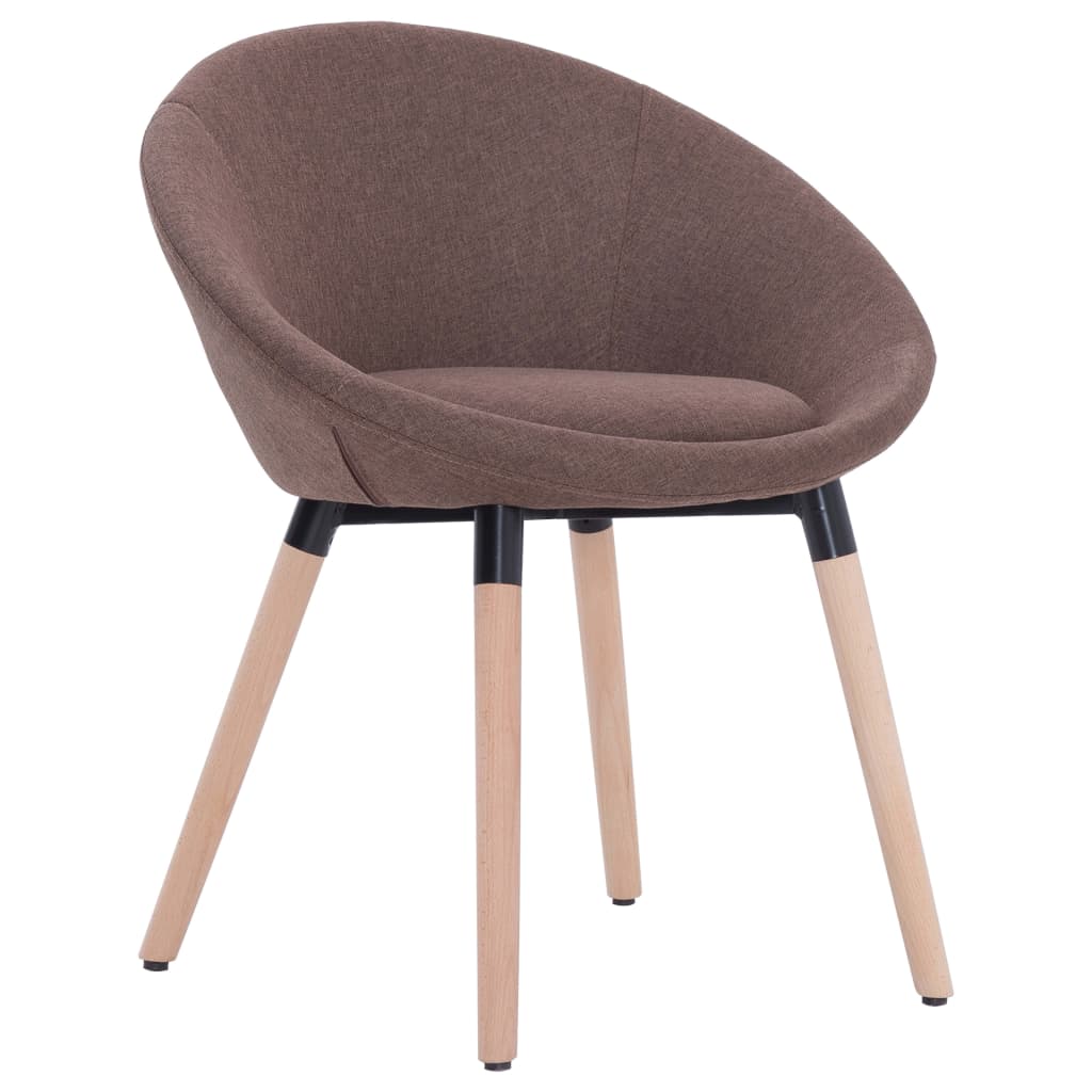 

vidaXL Eetkamerstoelen 6 st stof bruin