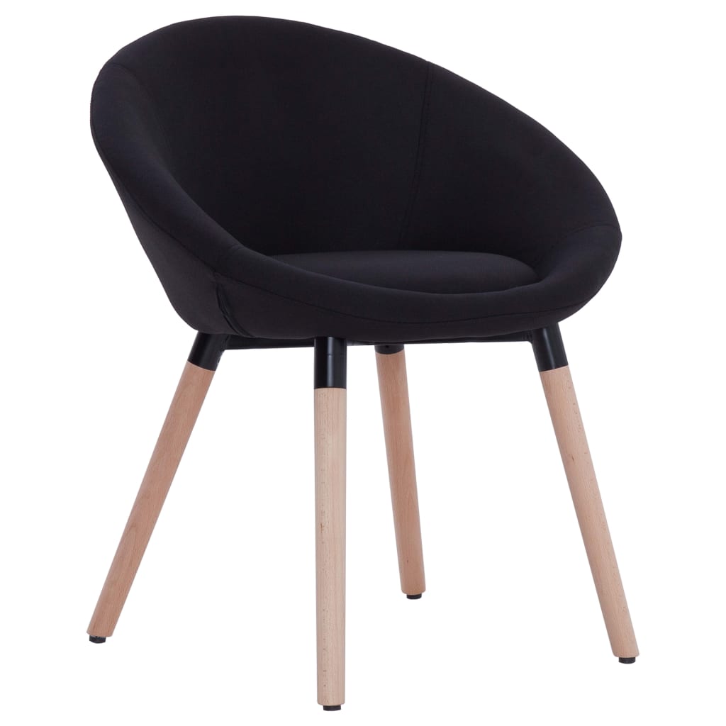 

vidaXL Eetkamerstoelen 6 st stof zwart