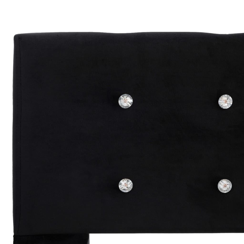Bed met traagschuim matras fluweel zwart 120x200 cm