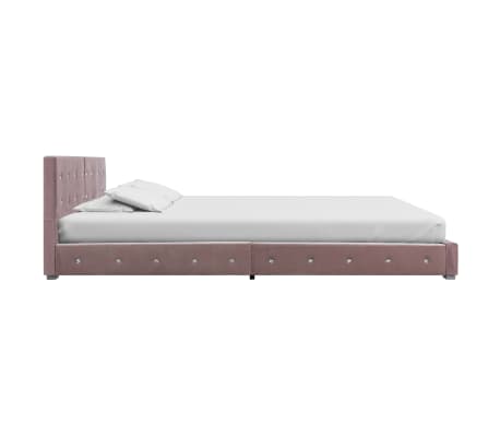 Letto Matrimoniale in Velluto Beige 160 x 200 cm TALENCE 