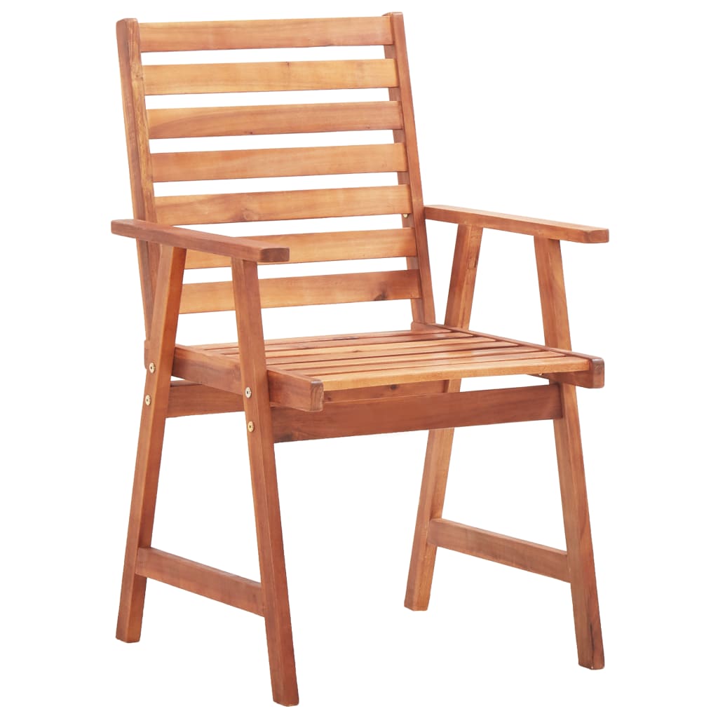 Zahradní jídelní židle 2 ks masivní akáciové dřevo