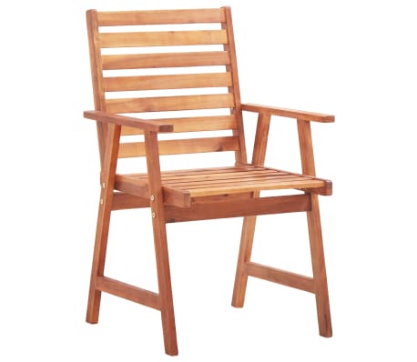 vidaXL Outdoor Chair | Set of 3 | Natural wood | Solid acacia wood | One Size
