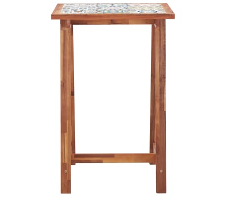 vidaXL Akazie Massiv Garten Stehtisch 70cm Fliesenplatte Bartisch