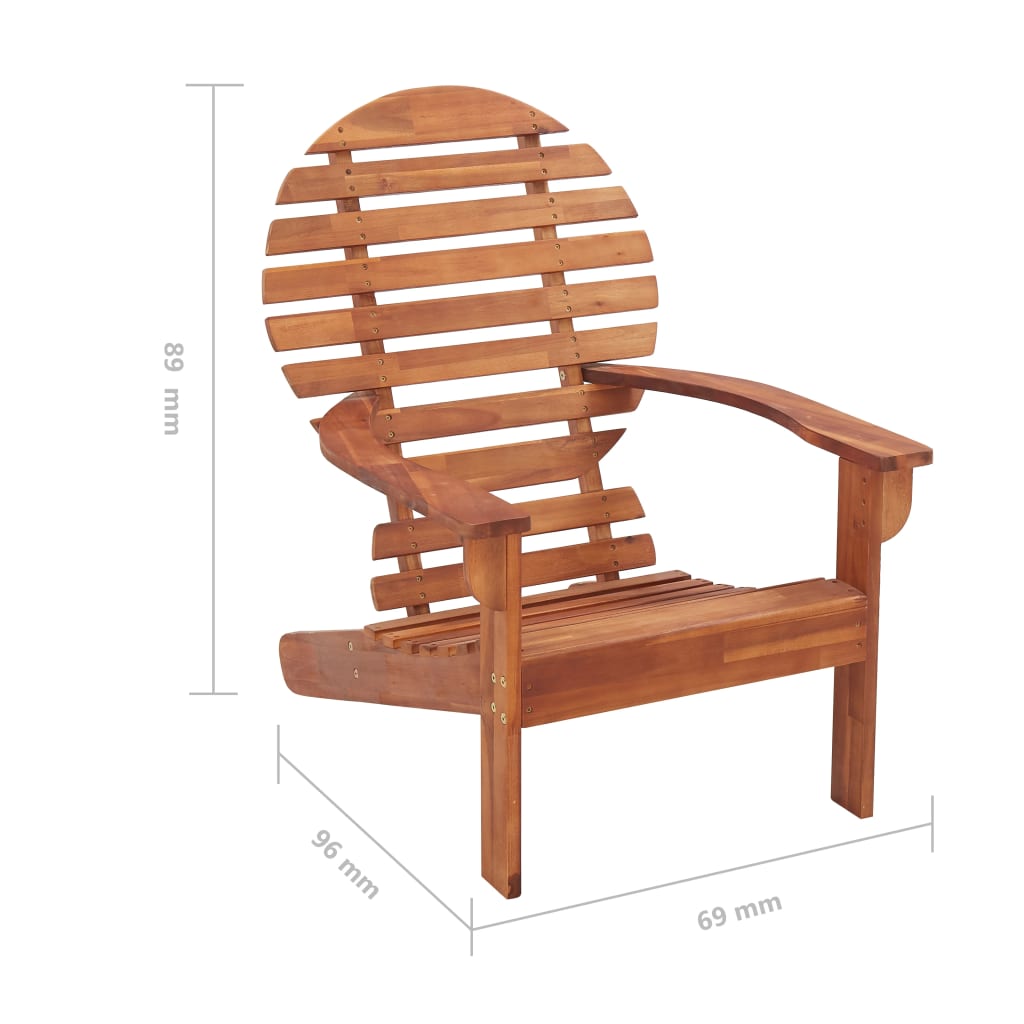 Adirondack Chair Solid Acacia Wood VidaXL 17 width=274