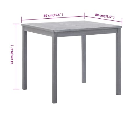 vidaXL Akazie Massiv Gartentisch Esstisch Holztisch Terrassentisch