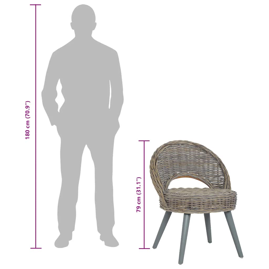 atpūtas krēsls, Kubu rotangpalma, pelēks