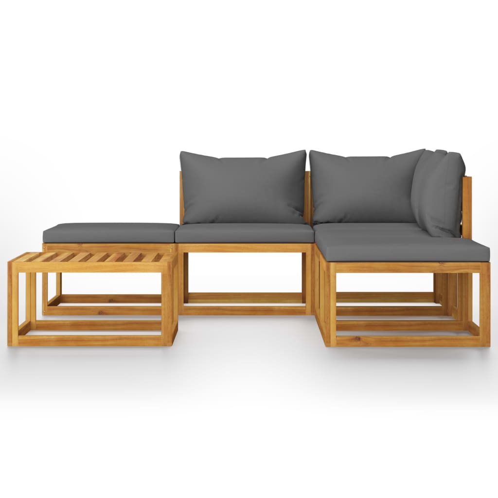 

vidaXL 6-delige Loungeset met kussens massief acaciahout
