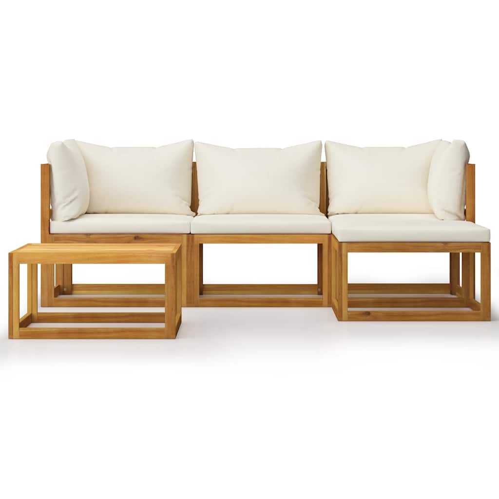 Thumbnail - vidaXL 5-tlg. Garten-Lounge-Set mit Auflagen Massivholz Akazie