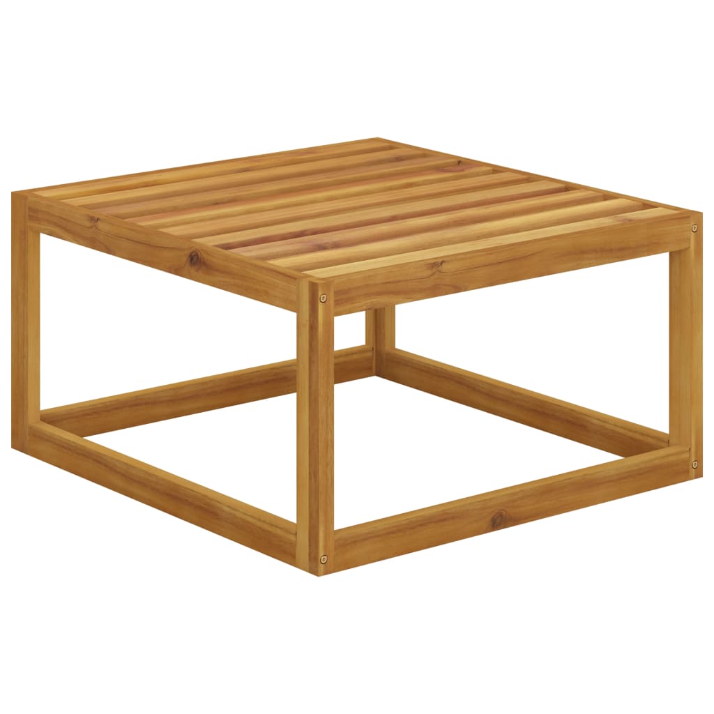 Zestaw mebli wypoczynkowych drewno akacjowe, kremowe poduszki, 206x138x60 cm