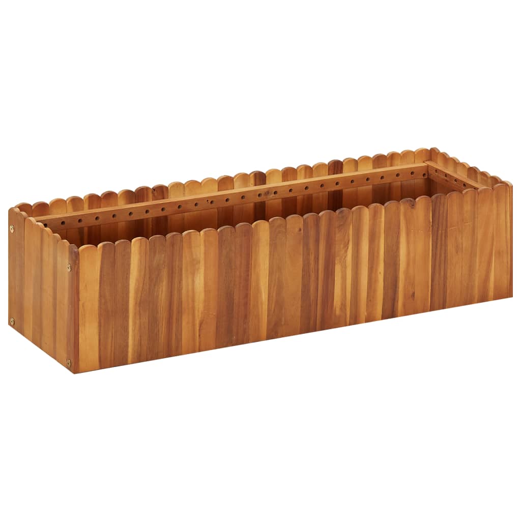 vidaXL Lit surélevé de jardin 100x30x25 cm Bois massif d'acacia