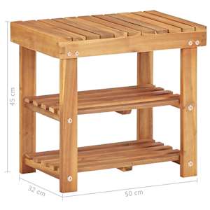 Botník 50 x 32 x 45 cm masivní akáciové dřevo - obrázek 5