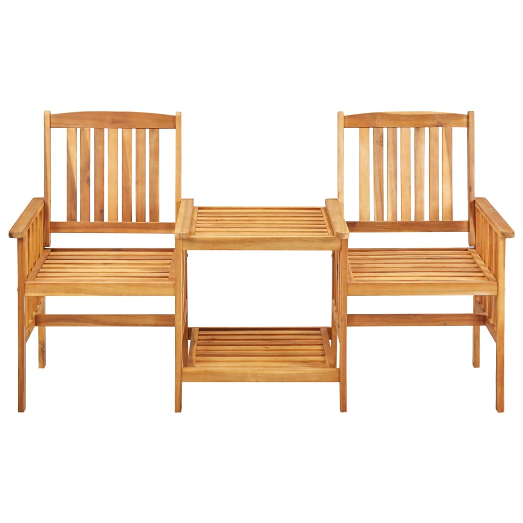 

vidaXL Tuinstoelen met theetafel 159x61x92 cm massief acaciahout