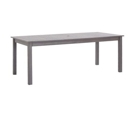 vidaXL Lauko valgomojo komplektas, 7 dalių, pilkas, akacijos masyvas