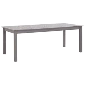 vidaXL Lauko valgomojo komplektas, 9 dalių, pilkas, akacijos masyvas