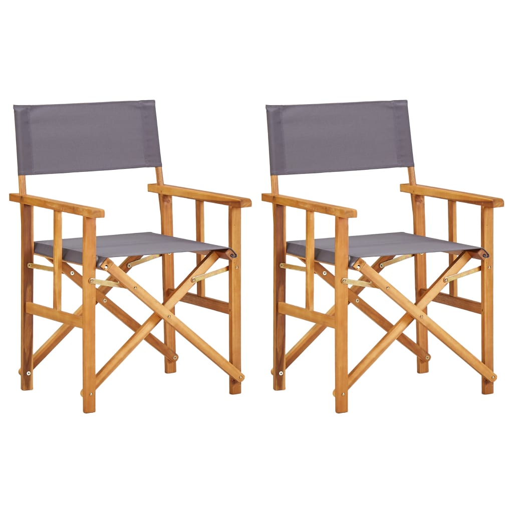 Director’s Chairs 2 pcs Solid Acacia Wood
