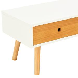 TV stolek bílý 120 x 35 x 35 cm masivní borové dřevo - obrázek 8