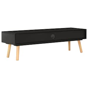 TV stolek černý 120 x 35 x 35 cm masivní borové dřevo - obrázek 4