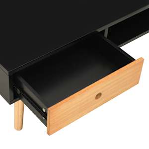 TV stolek černý 120 x 35 x 35 cm masivní borové dřevo - obrázek 8