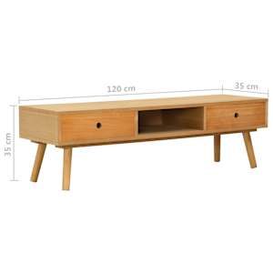 TV stolek 120 x 35 x 35 cm masivní borové dřevo - obrázek 9