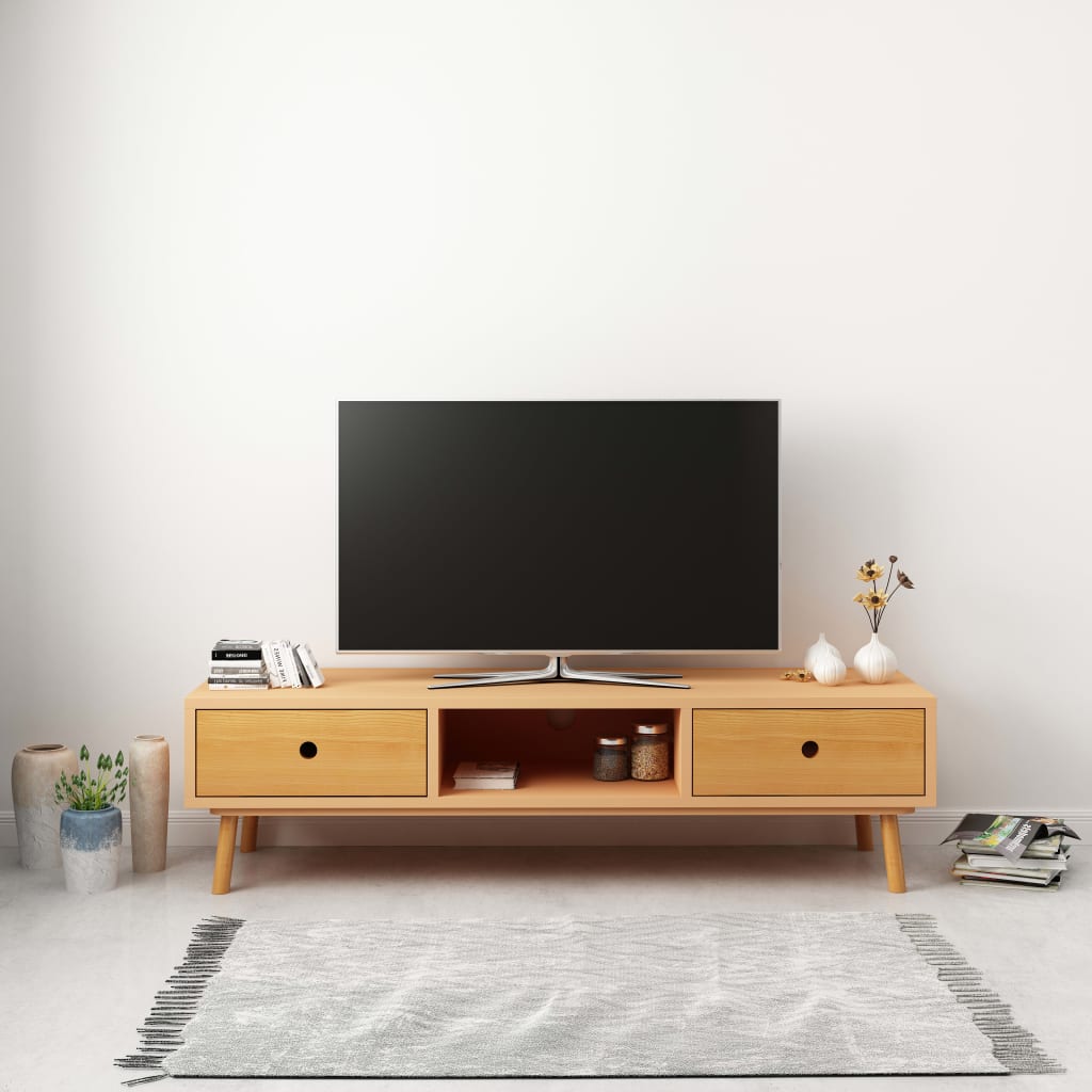 vidaXL TV-taso 120x35x35 cm täysi mänty