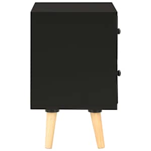 Noční stolky 2 ks černé 40 x 30 x 50 cm masivní borové dřevo - obrázek 5
