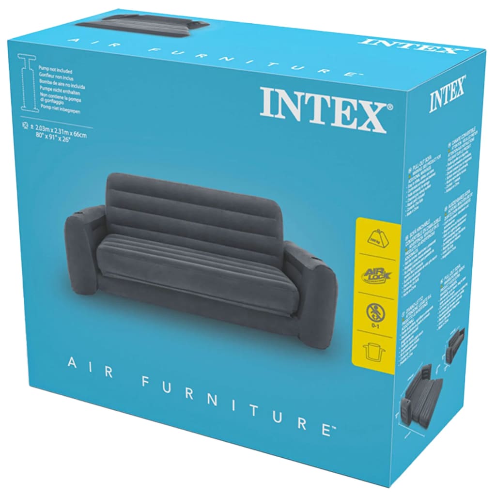 

INTEX Uitklapbank vinyl grijs