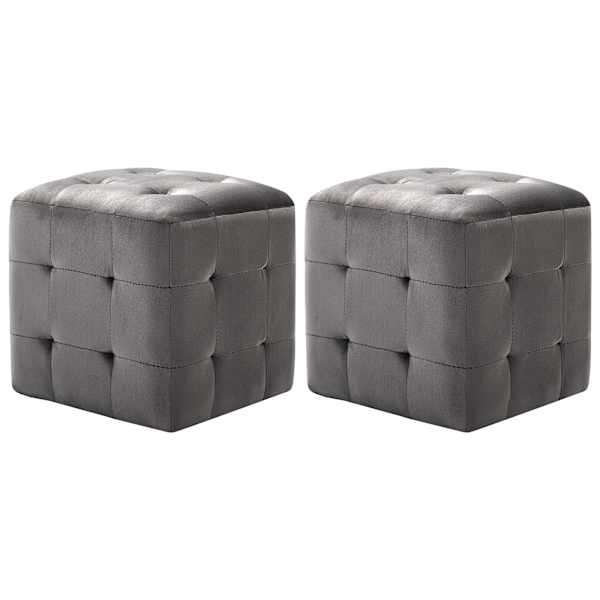 vidaXL tumba 2 tk, hall, 30 x 30 x 30 cm, sametkangas