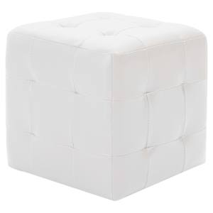 Taburety 2 ks bílé 30 x 30 x 30 umělá kůže - obrázek 2