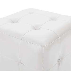 Taburety 2 ks bílé 30 x 30 x 30 umělá kůže - obrázek 4