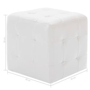 Taburety 2 ks bílé 30 x 30 x 30 umělá kůže - obrázek 5