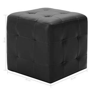 Taburety 2 ks černé 30 x 30 x 30 umělá kůže - obrázek 5
