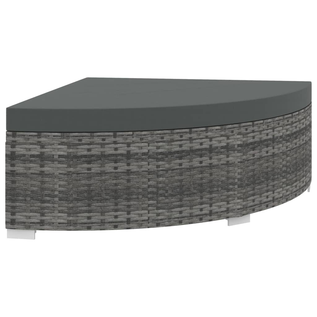 Set Divani Da Giardino 6 Pz Con Cuscini In Polyrattan Grigio VidaXL 18 width=274