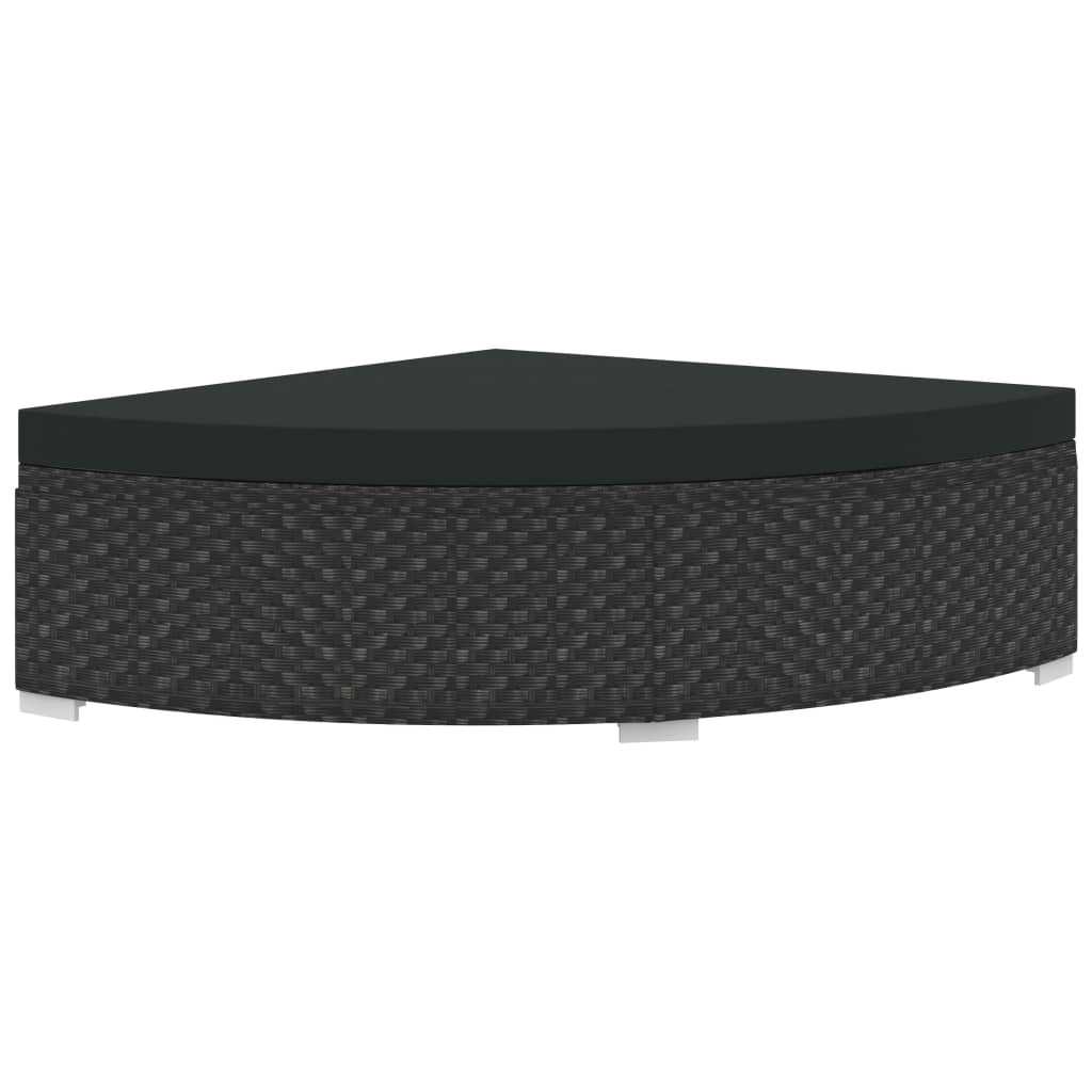 6 Piece Garden Lounge Set With Cushions Poly Rattan Black VidaXL 17 width=274