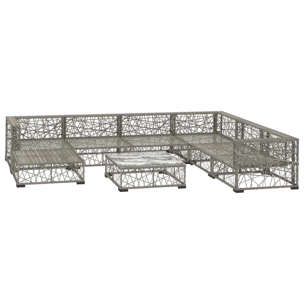 Thumbnail - vidaXL 8-tlg. Garten-Lounge-Set mit Auflagen Poly Rattan Grau