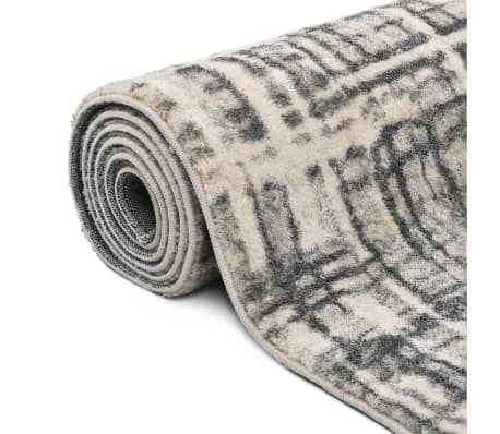 vidaXL Kilimas, smėlio spalvos, 140x200cm, poliesteris, su ra&scaron;tais