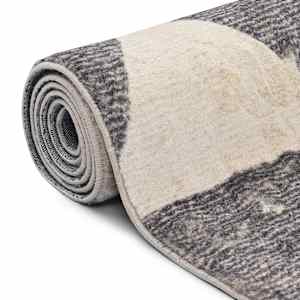 vidaXL Kilimas, smėlio spalvos, 160x230cm, poliesteris, su ra&scaron;tais