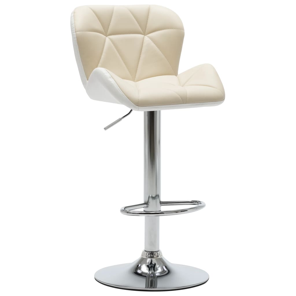 

vidaXL Bar Stool Cream Faux Leather