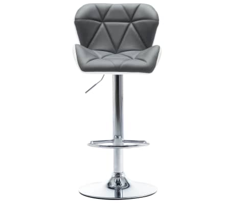 vidaXL Bar Stool Gray Faux Leather